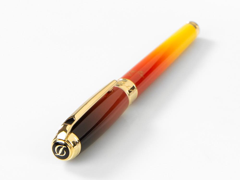 S.T. Dupont Line D Montecristo, Le Crépuscule, Rollerball, Orange, Gold, 412136L