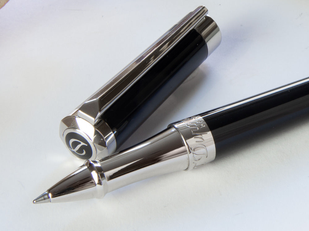 S.T. Dupont Liberté Rollerball pen, Black Lacquer, Palladium trim 