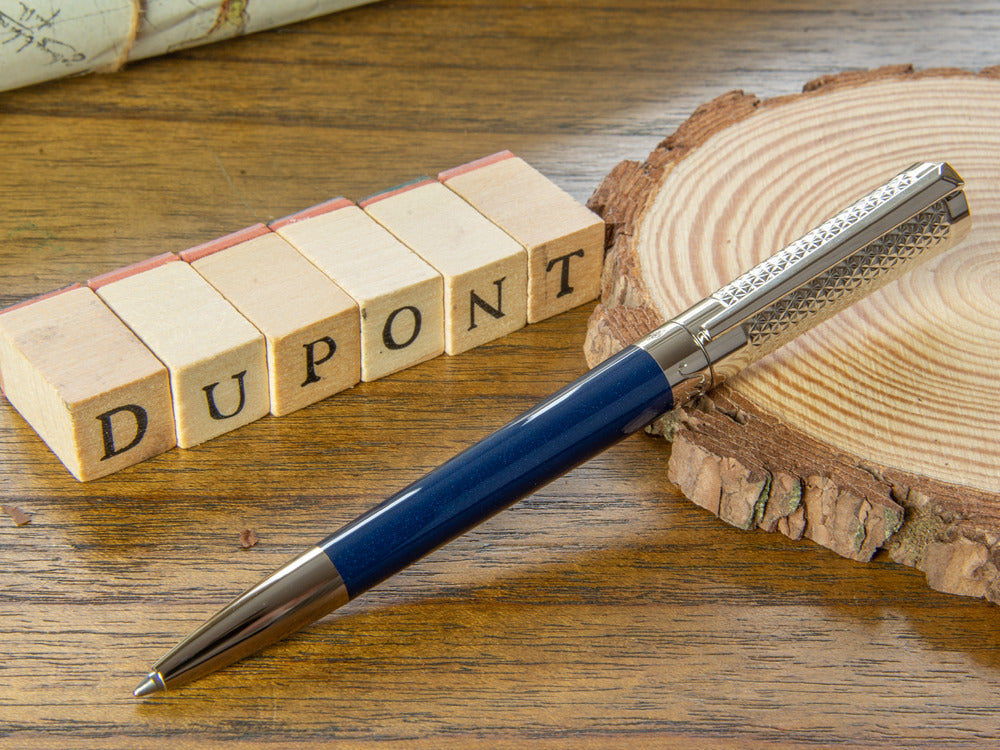 S.T. Dupont Liberté Fire Head Ballpoint pen, Lacquer, Palladium, Blue, 465017