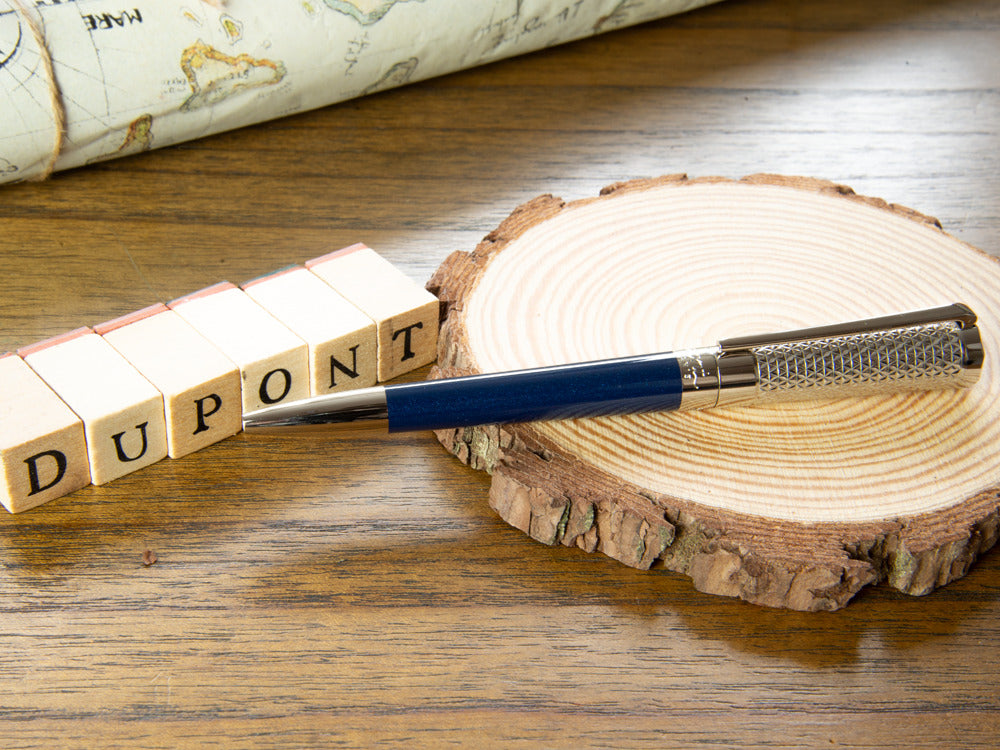 S.T. Dupont Liberté Fire Head Ballpoint pen, Lacquer, Palladium, Blue, 465017