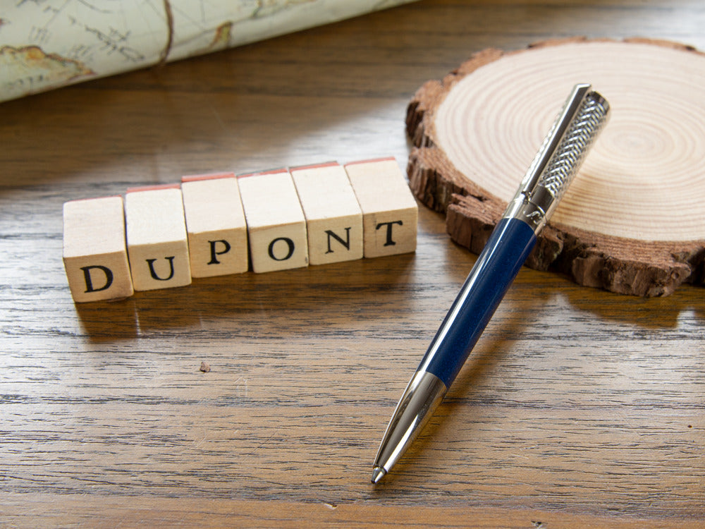 S.T. Dupont Liberté Fire Head Ballpoint pen, Lacquer, Palladium, Blue, 465017