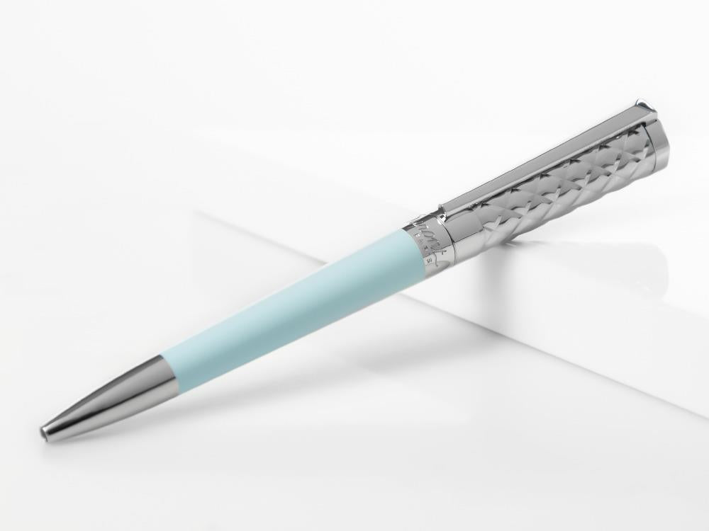 S.T. Dupont Liberté Ballpoint pen, Chrome Trim, Baby Blue, 465279