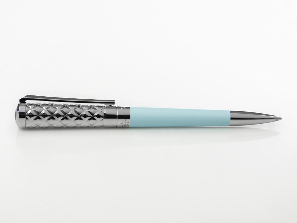 S.T. Dupont Liberté Ballpoint pen, Chrome Trim, Baby Blue, 465279