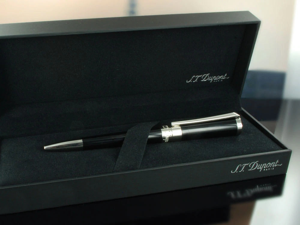 S.T. Dupont Liberté Ballpoint pen, Black Lacquer, Palladium trim, 465674