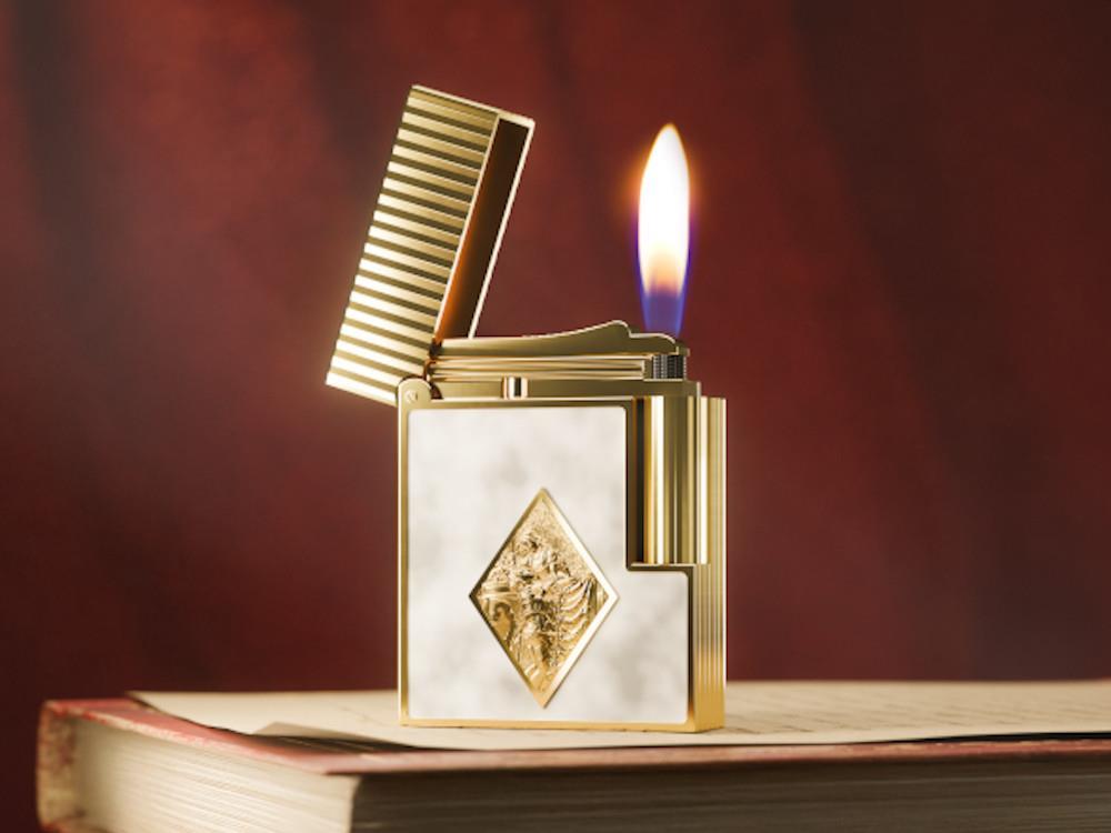 S.T. Dupont Ligne 1 Romeo y Julieta Lighter, Brass, Gold plated, C14050CL