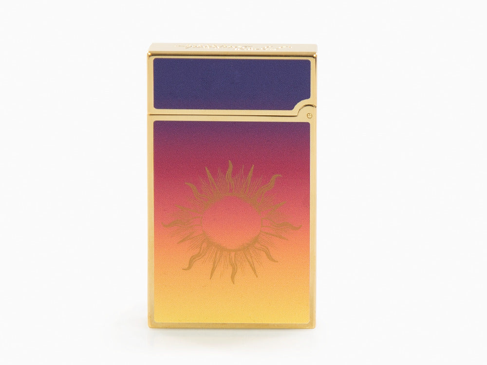 S.T. Dupont Ligne 2 Montecristo L'Aurore Lighter, Gold plated, Purple, C16034
