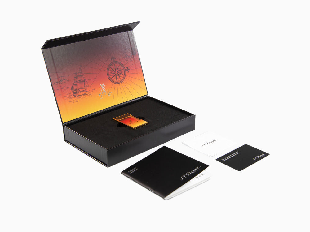 S.T. Dupont Ligne 2 Cling Montecristo, Le Crépuscule Lighter, Orange, C16036