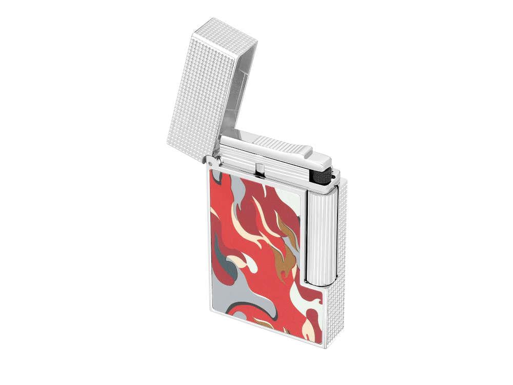S.T. Dupont Ligne 2 Camo Lighter, Palladium trim, Red, Limited Edition, C16051