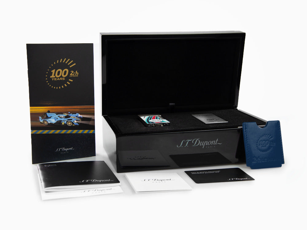 S.T. Dupont 24H Du Mans Ligne 2 Lighter, Palladium, White, C16088