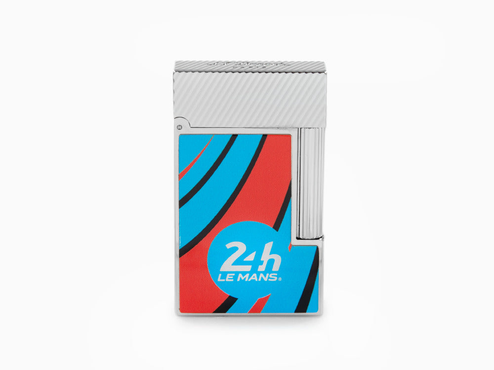 S.T. Dupont 24H Du Mans Ligne 2 Lighter, Palladium, Blue, C16089