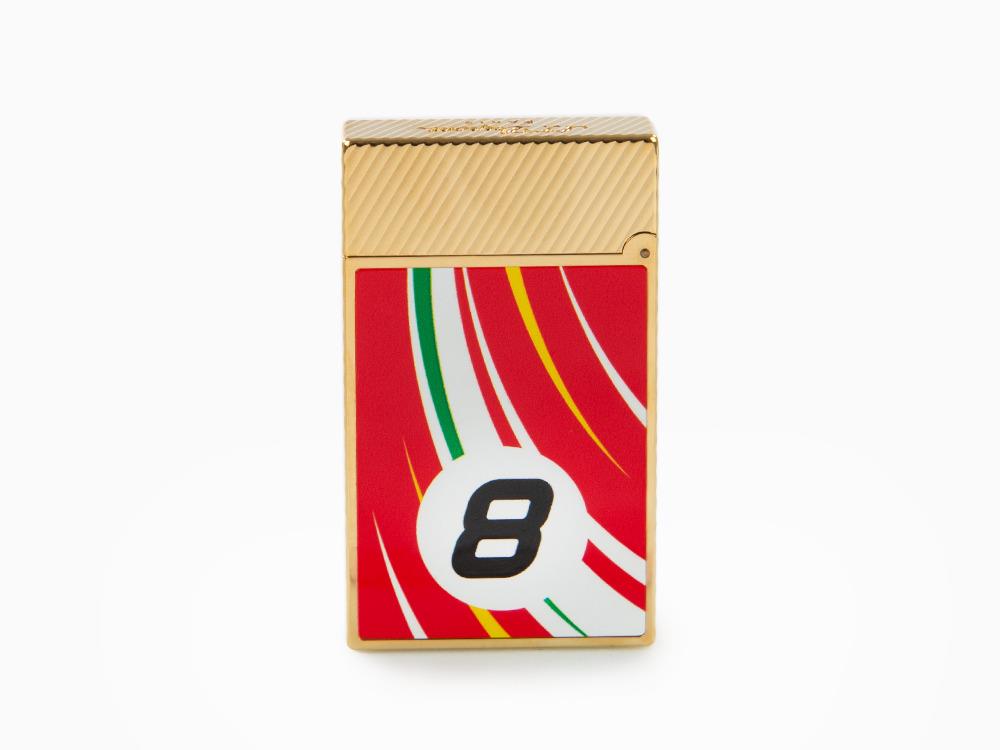 S.T. Dupont 24H Du Mans Ligne 2 Lighter, Palladium, Red, C16090