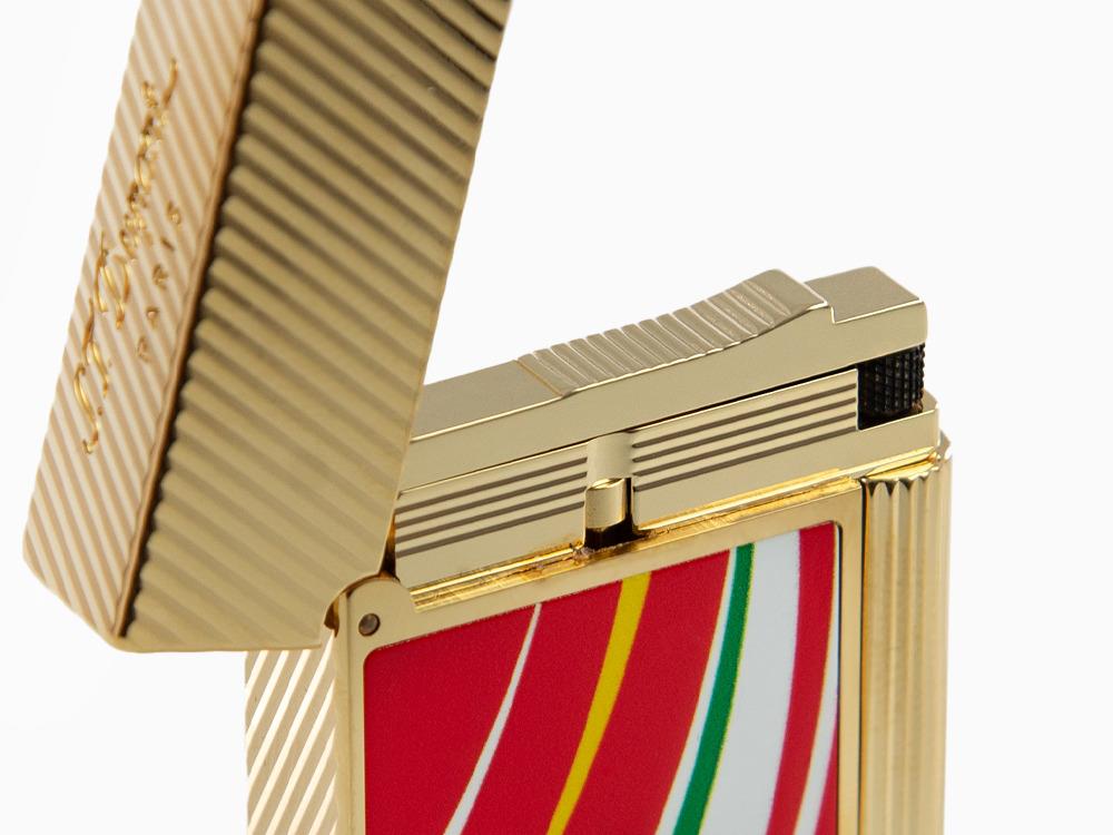 S.T. Dupont 24H Du Mans Ligne 2 Lighter, Palladium, Red, C16090