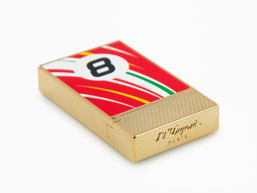 S.T. Dupont 24H Du Mans Ligne 2 Lighter, Palladium, Red, C16090