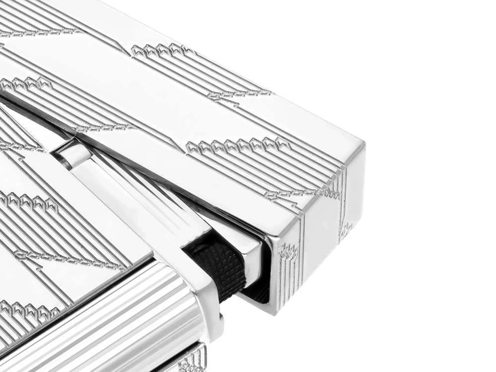 S.T. Dupont Monogram 1872 Lighter, Brass, Silver, Limited Edition, C16180