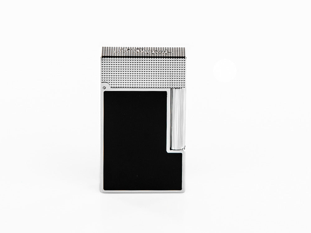 S.T. Dupont Ligne 2 Cling Lighter, Platinum, Black, C16602