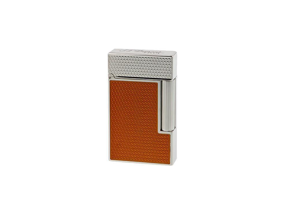 S.T. Dupont Ligne 2 Guilloche Lighter, Lacquer, Gold trim, Orange, C16617