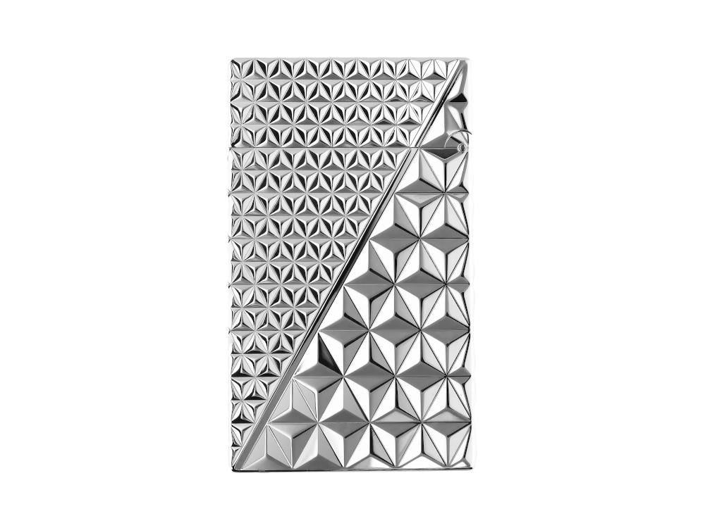 S.T. Dupont L2 Double Fire X Lighter, Brass, Palladium trim, Silver, C16645