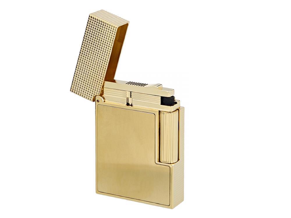 S.T. Dupont Ligne 2 Small Lighter, Brass, Gold plated, Gold, C18602