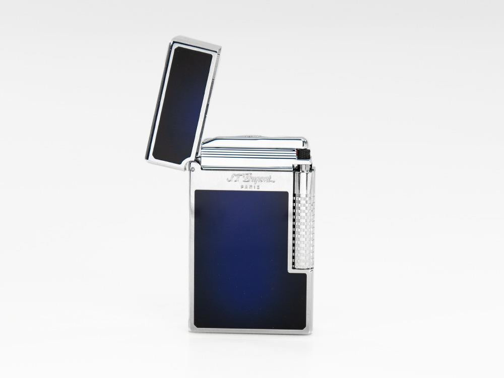 S.T. Dupont Ligne 2 Lighter New Le Grand Sunburst, Palladium, Blue, C23013