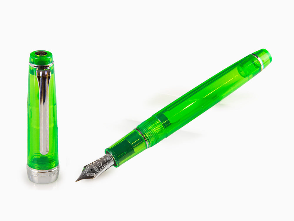 Sailor Professional Gear Slim Demonstrator Fountain Pen, Green, Chrome