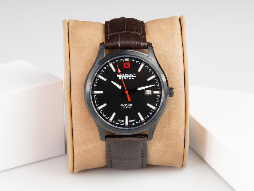 Swiss Military Hanowa Land Classic Quartz Watch, Black, 6-4303.13.007