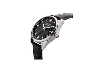 Swiss Military Hanowa Land Roadrunner Quartz Watch, Grey, Leather, SMWGB2200104