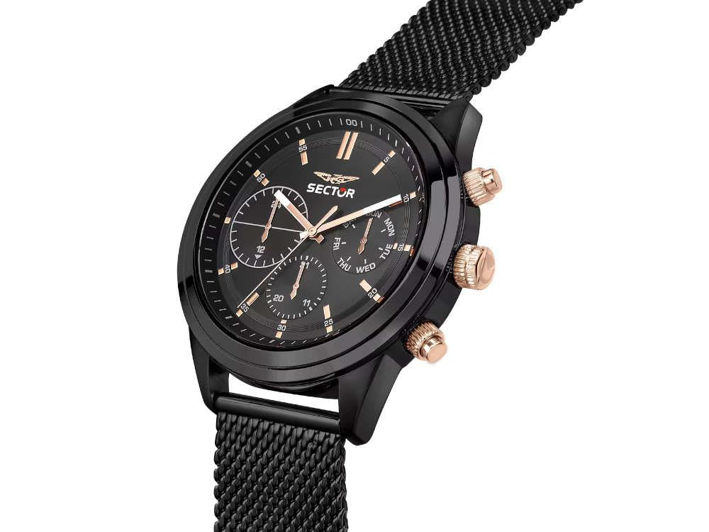 Sector No Limits 670 Quartz Watch, PVD, Black, 45 mm, R3253540002