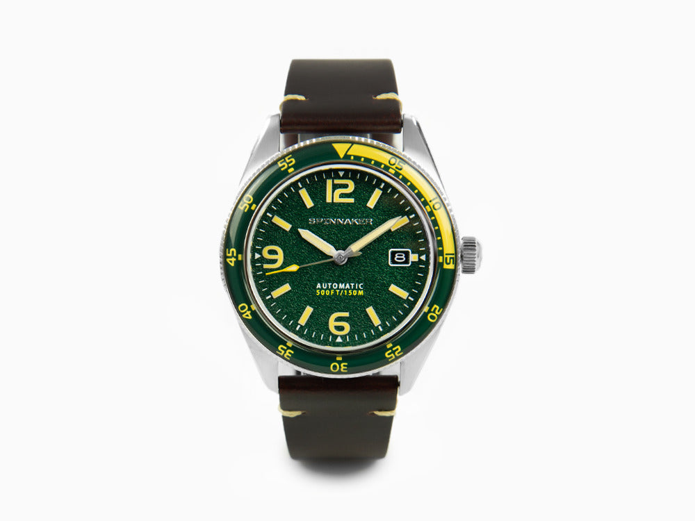 Spinnaker Fleuss Lagoon Green Automatic Watch, Green, 43 mm, 15 atm, SP-5055-0C