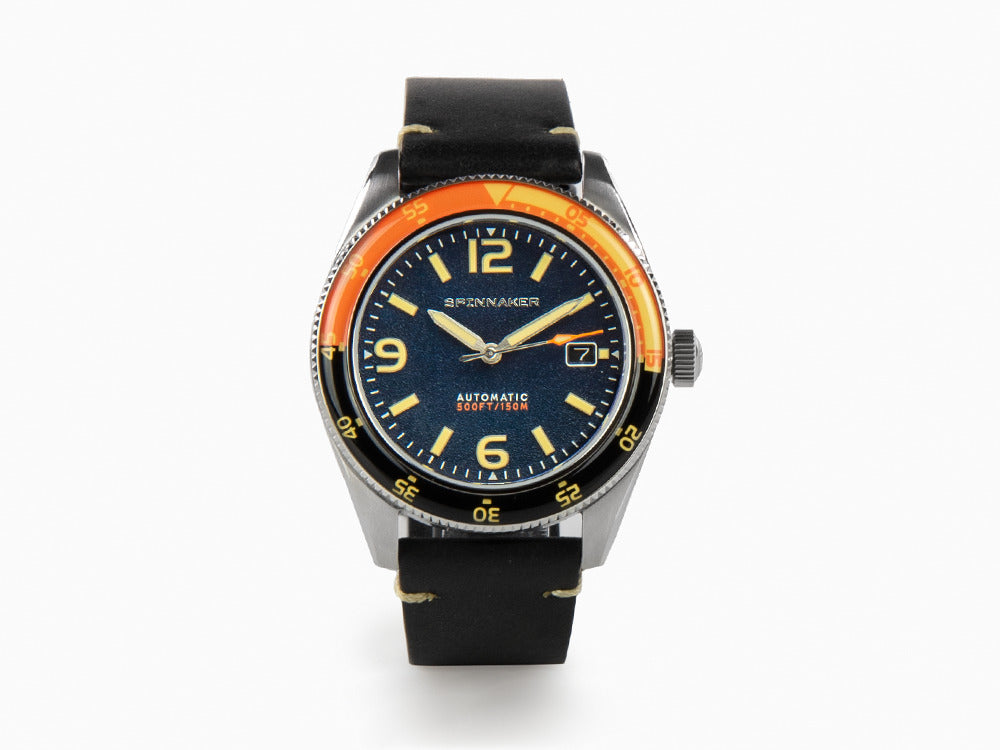 Spinnaker Fleuss Sunset Orange Automatic Watch, Blue, 43 mm, 15 atm, SP-5055-0D