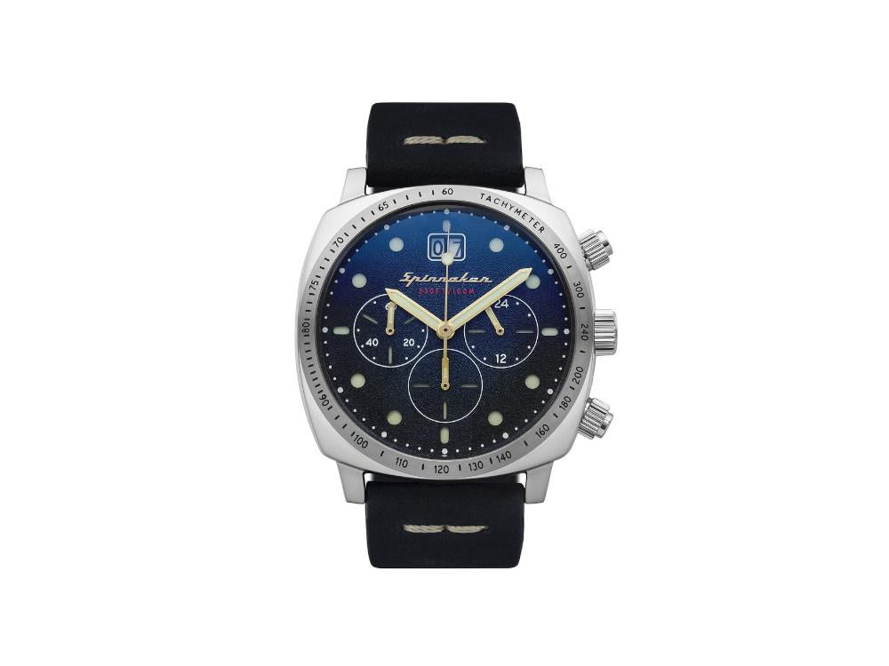 Spinnaker Hull Quartz Watch, Blue, 42 mm, Chronograph, SP-5068-03
