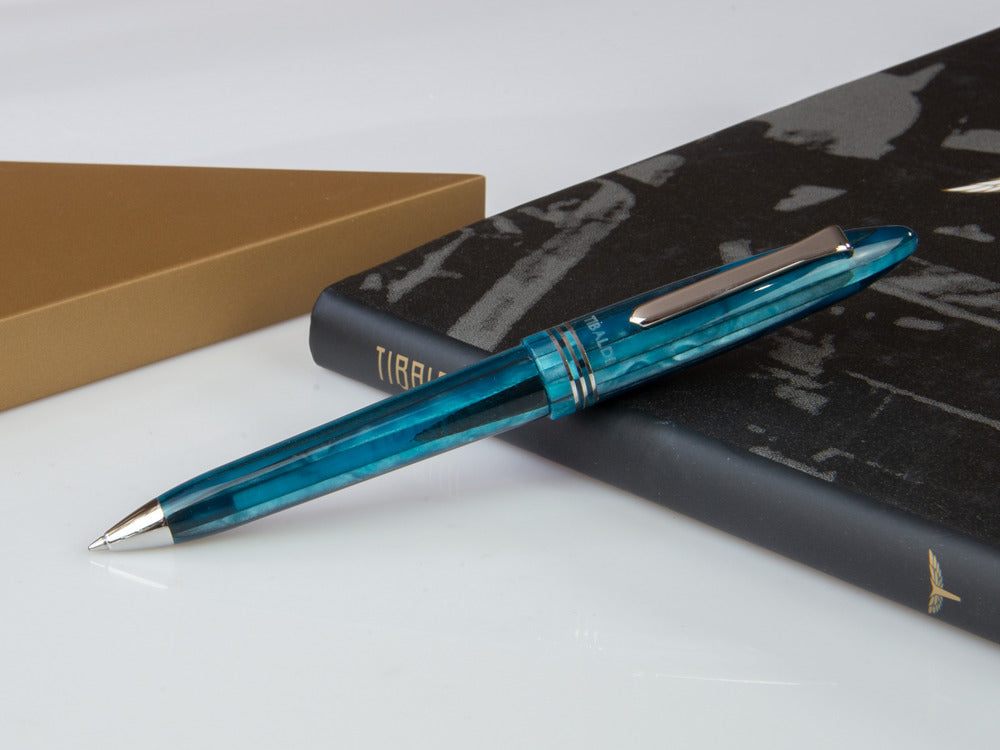 Tibaldi Bononia Bora Bora Ballpoint pen, Resin, Blue, Palladium trim, BNN-18-BP