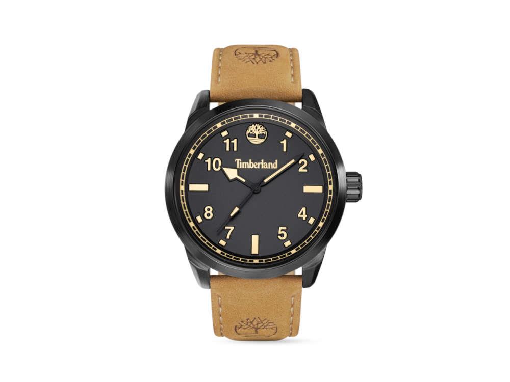 Timberland Small Henniker Quartz Watch, Metal, Black, 44 mm, TDWGA0109701