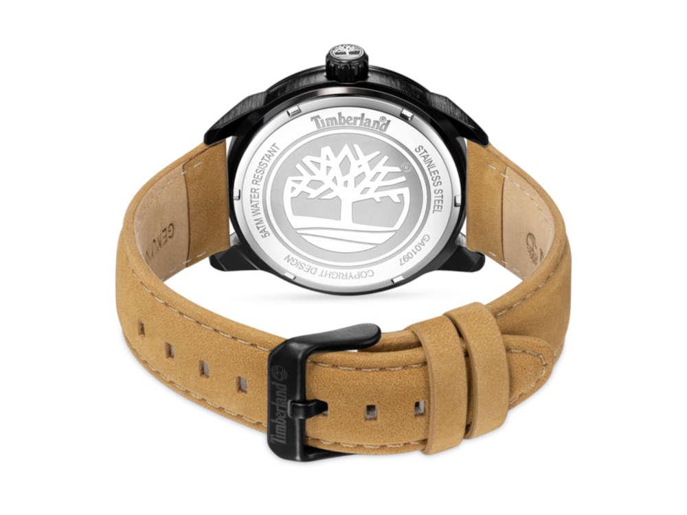 Timberland Small Henniker Quartz Watch, Metal, Black, 44 mm, TDWGA0109701