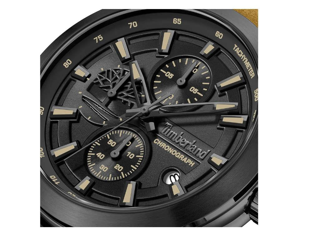 Timberland Ashmont Quartz Watch, Black, 44 mm, Leather strap, TDWGF0095102