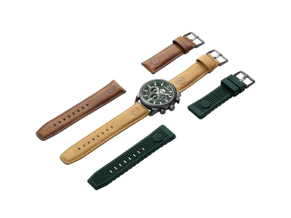 Timberland Henniker II 10th Anniversary Quartz Watch, Green, 46 mm, TDWGQ00949X2
