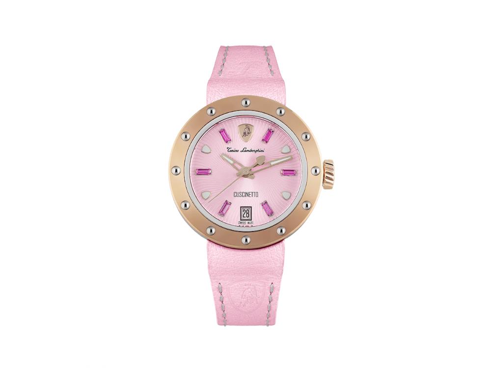 Tonino Lamborghini Cuscinetto Quartz Watch, Pink, 38 mm, TLF-A05-4