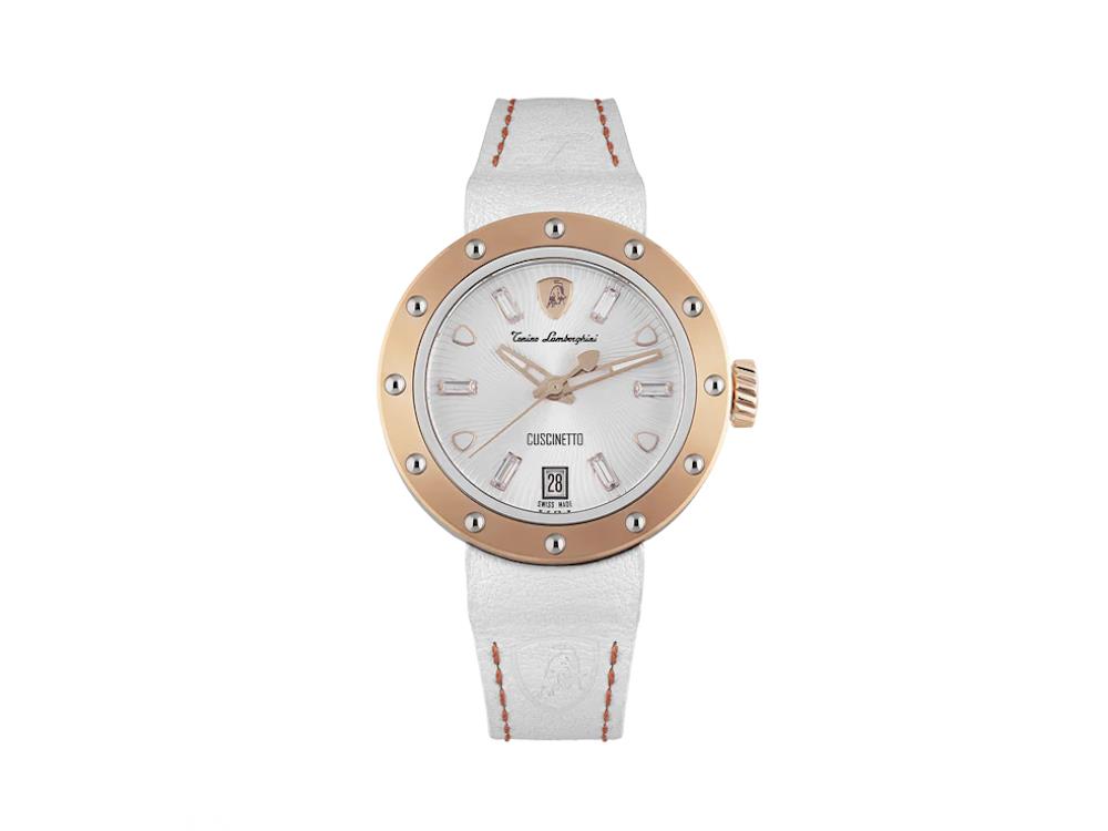 Tonino Lamborghini Cuscinetto Quartz Watch, White, 38 mm, TLF-A05-5