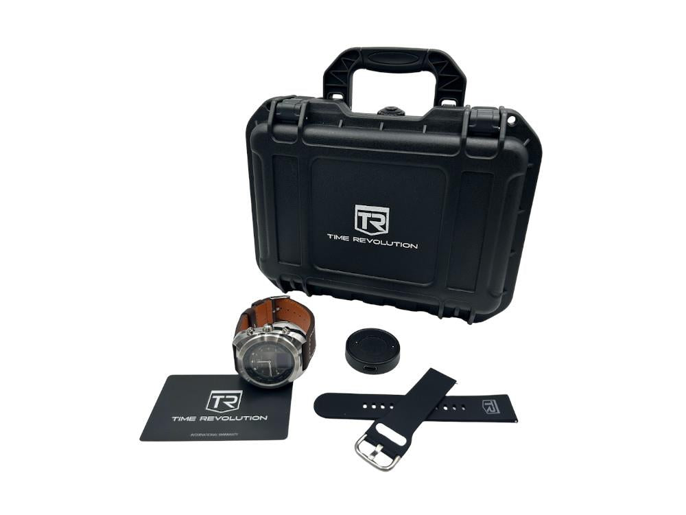 Time Revolution Hybrid 01 Thunder PVD Hybrid Watch, Black, 42 mm, TR01.4B