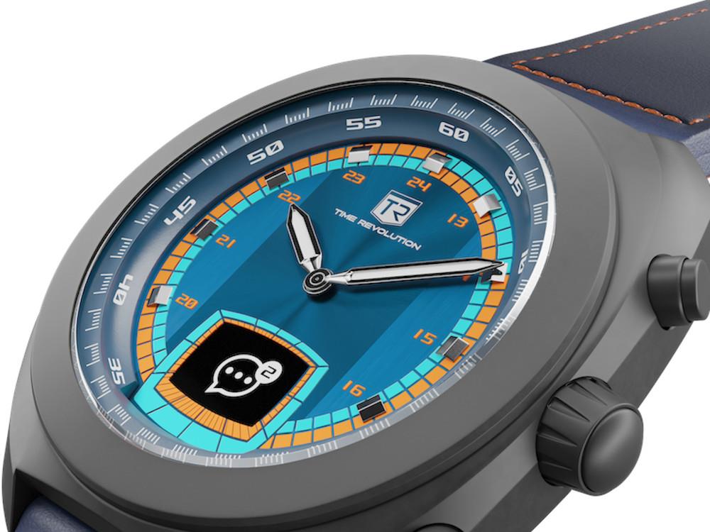 Time Revolution Hybrid 01 Aurora PVDHybrid Watch, Blue, 42 mm, TR01.4B-1