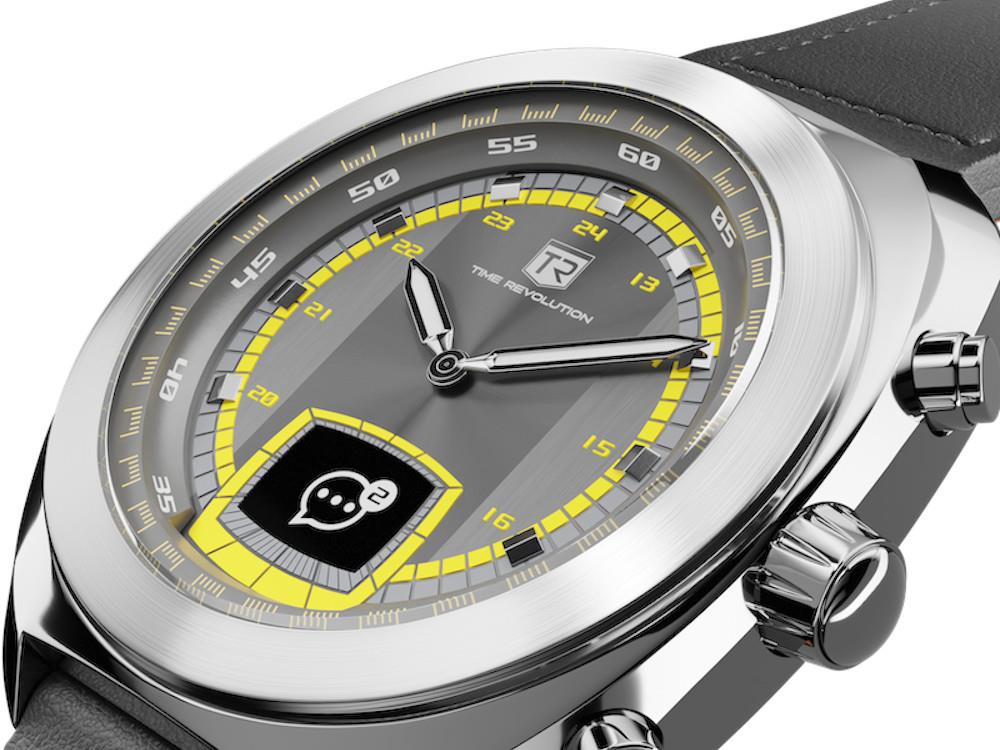 Time Revolution Hybrid 01 Thunder SS Hybrid Watch, Black, 42 mm, TR01.4S