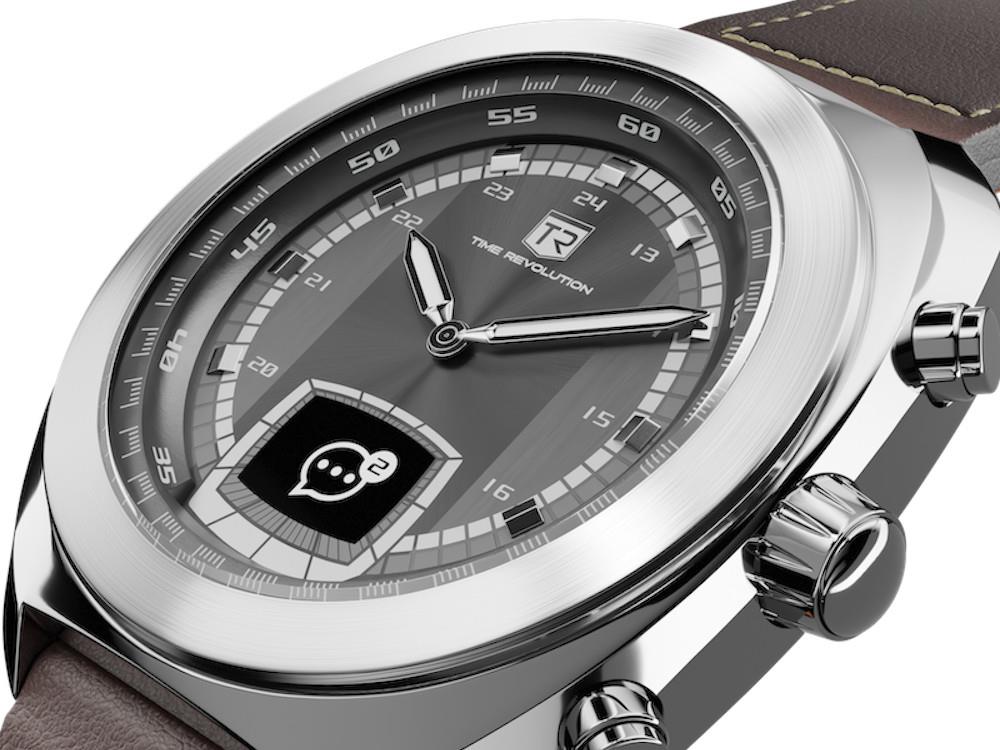 Time Revolution Hybrid 01 Eclipse SS Hybrid Watch, Black, 42 mm, TR01.4S-2-1