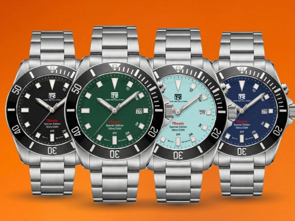Time Revolution TRmatic Aqua Automatic Watch, 42 mm, Turquoise, TR02.03MB