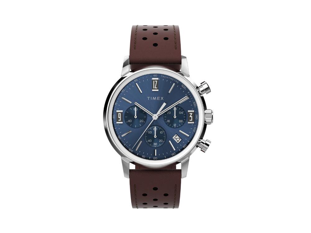 Timex Marlin Quartz Watch, Blue, 40 mm, Chronograph, TW2W10200