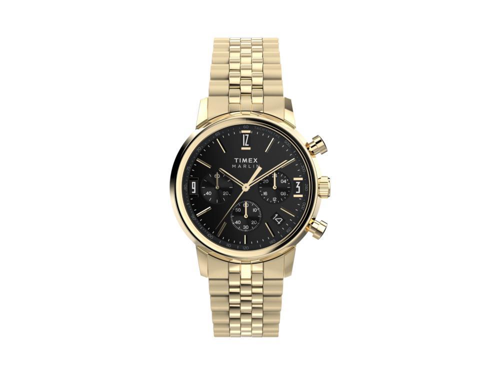 Timex Marlin Quartz Watch, Black, 40 mm, Chronograph, TW2W59900