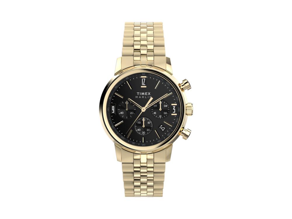 Timex Marlin Quartz Watch, Black, 40 mm, Chronograph, TW2W59900