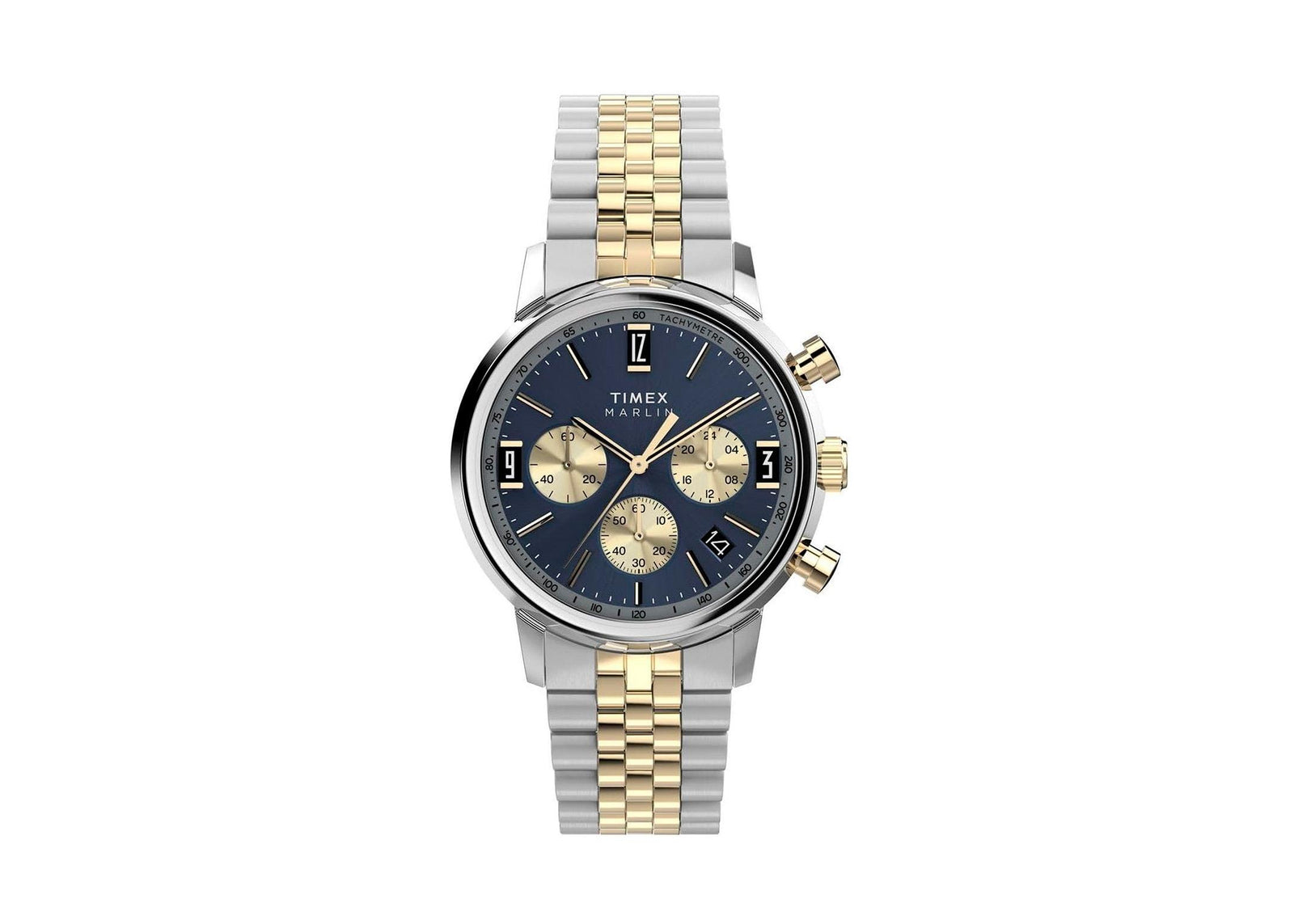 Timex Marlin Quartz Watch, Blue, 40 mm, Chronograph, TW2W60200