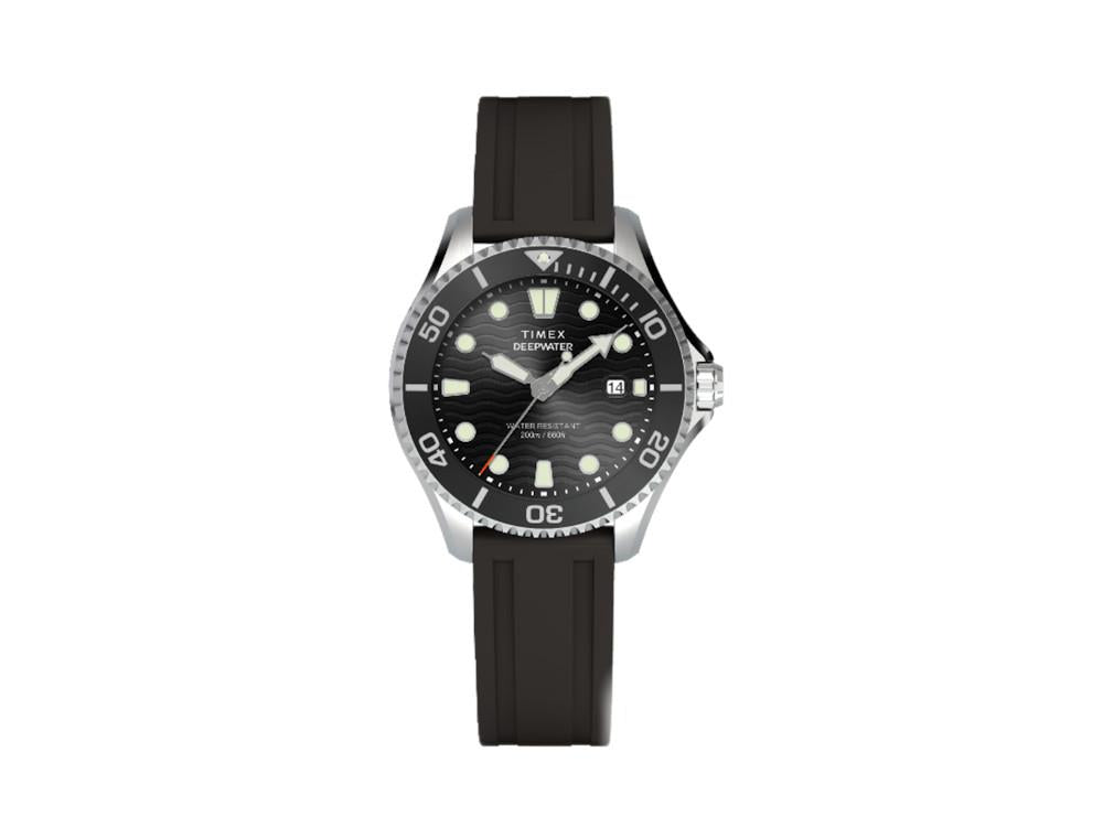 Timex DeepWater Quartz Watch, Black, 44 mm, TW2W81600