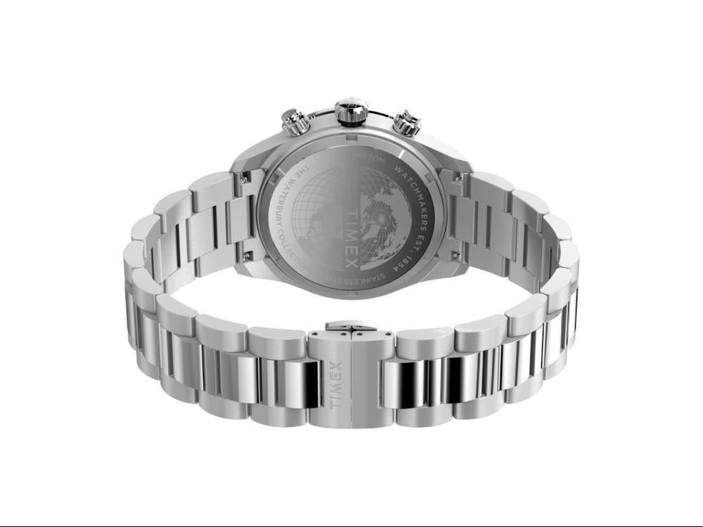 Timex The Waterbury Quartz Watch, Silver, 39 mm, Chronograph, TW2Y19200