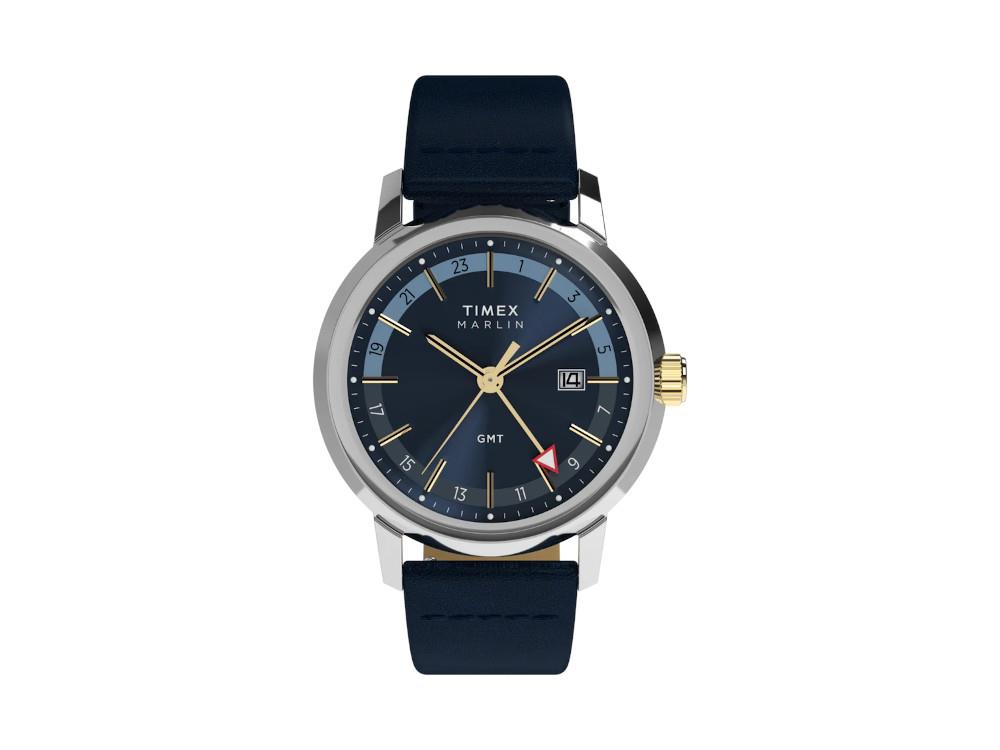 Timex Marlin Automatic Watch, Recycled Steel, Blue, 40 mm, TW2Y47900