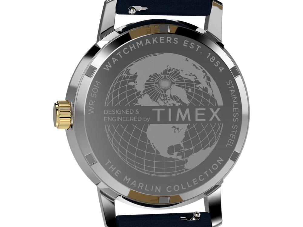 Timex Marlin Automatic Watch, Recycled Steel, Blue, 40 mm, TW2Y47900